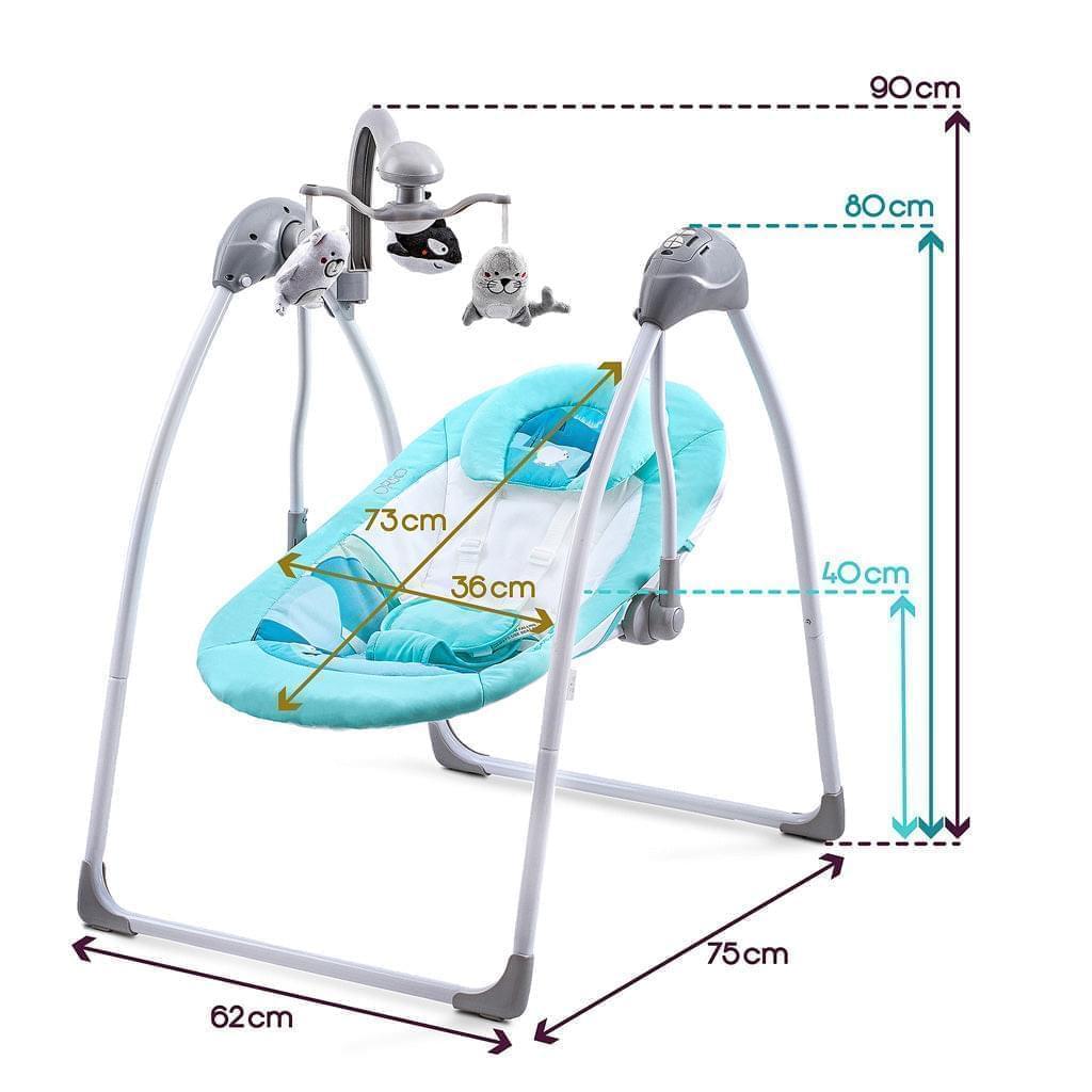 Babyschaukel ORSO "BLUE" - cleo-kinderwagen.de