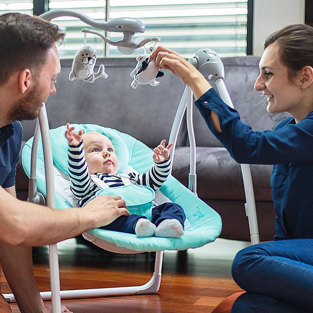 Babyschaukel ORSO "BLUE" - cleo-kinderwagen.de