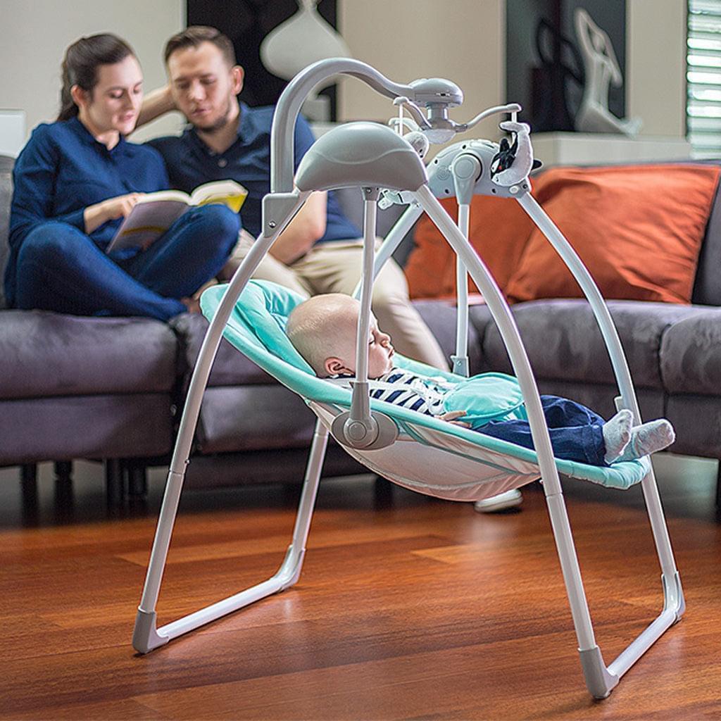 Babyschaukel ORSO "BLUE" - cleo-kinderwagen.de