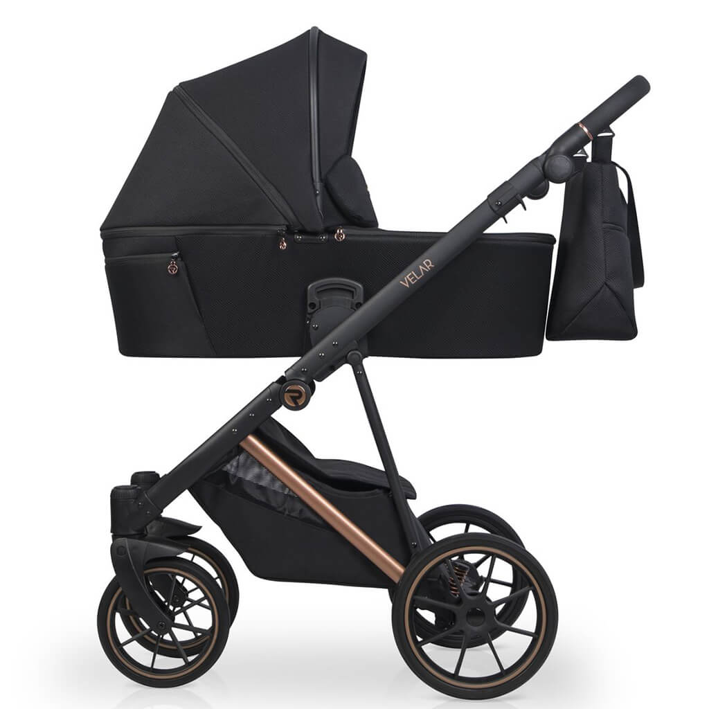 Schwarzer Kinderwagen Riko Velar